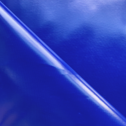 Ткань ПВХ 450 гр/м2, Синий (Ширина 160см), на отрез  в Ярославле